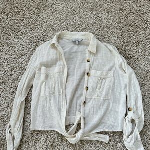 Cropped button down shirt